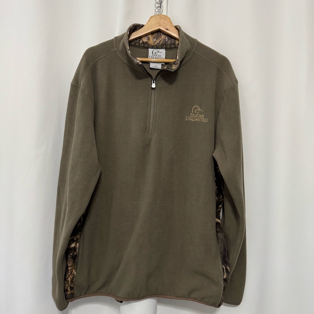 Ducks 🦆 Unlimited Men's Pullover Fleece Sweater Size: XL - Picture 2 of 8